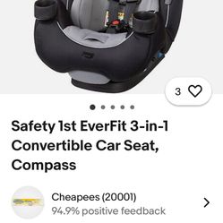 Safety first three and one convertible car seat, compass