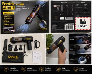 Fanttik X200 Mix 4-in-1 Handheld Vacuum & Blower – Powerful Car Detail Tool