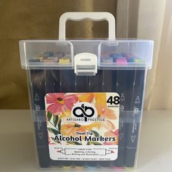 48 Dual Tip Alcohol Markers, New
