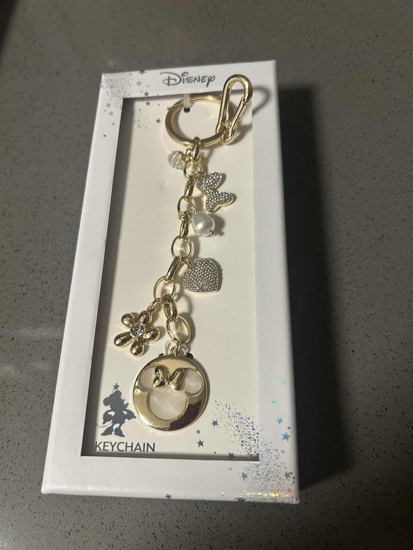 NEW Minnie Mouse Gold Key/Bag Charm