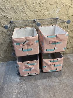 Cube Storage with Dog Fabric Bins - See My Items
