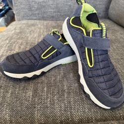 Merrell Jungle Moc Slip-On Blue Quilted Suede Shoes Kids Youth Boys Size 2.5M