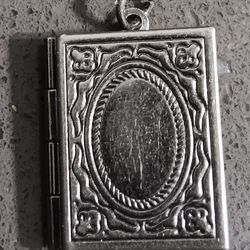 Silver Locket Pendant Charm