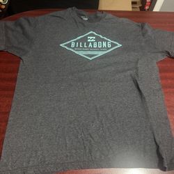 Grey Billabong Large T Shirt Teal Graphic