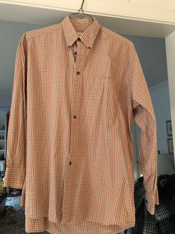 Orange small plaid shirt