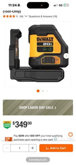 Brand new Dewalt laser level with battery