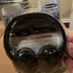 Concept CDC-IR10 New IR Wireless Over Ear Headphones In Vehicle Audio/ Video Set