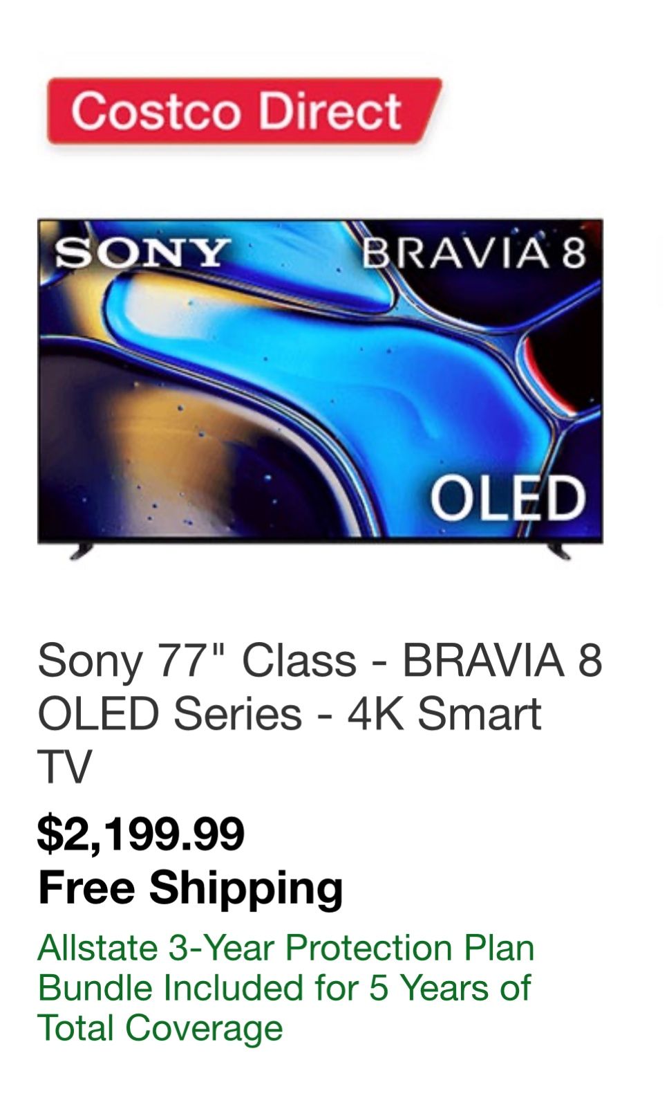 Sony Bravia 8 OLED Smart TV