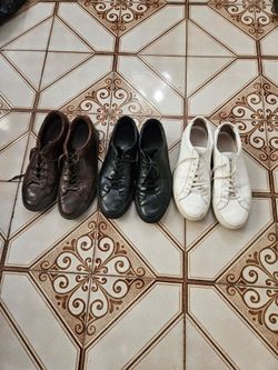 3 mens leather designer shoes ..size 9.5