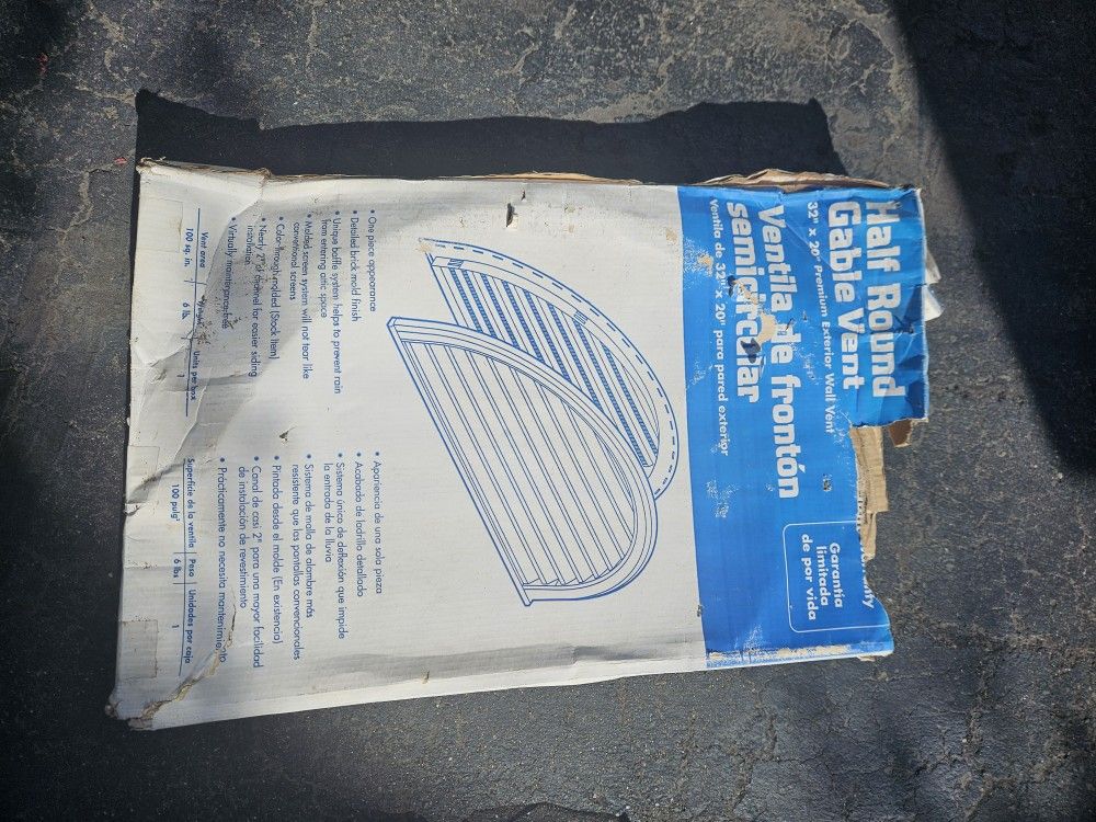 Half Round Vent 32"×20"