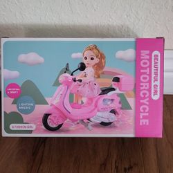 Beautiful Girl Motorcycle Doll New.