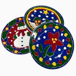 Vintage “Ho Ho Ho” Collection Porta - Portugal - Christmas Themed Dessert Plates