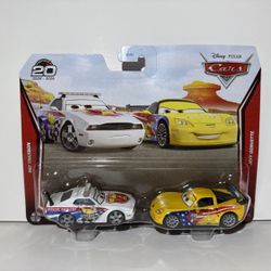 Disney Pixar Cars Jeff Gorvette Pat Traxson 2 Pack 20th Anniversary