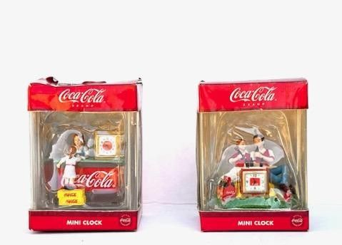 Vintage Coca Cola Mini Clocks