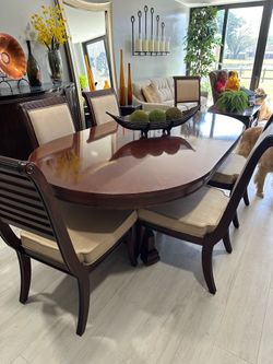 Bernhardt mahogany real wood 8 chairs dining room set