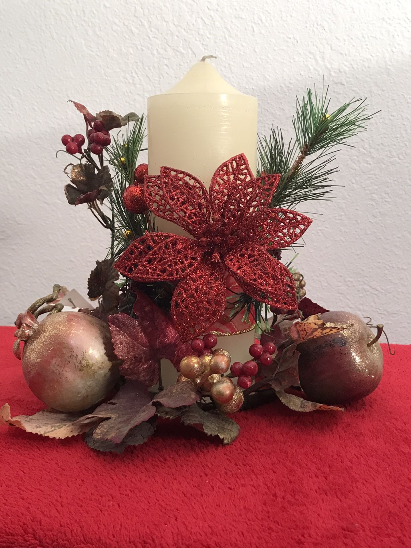 Handmade Christmas Decorated Candle