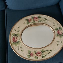 Antique Floral Mirror