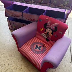 Girls Minnie Mouse Storage And Sofa