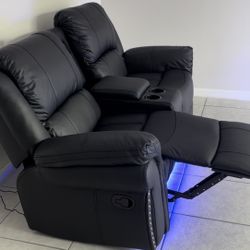 Recliner Bluetooth Two Piece Couch 