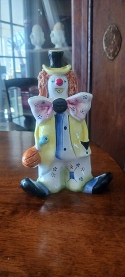 Vintage Enesco Clown Money Bank 1984