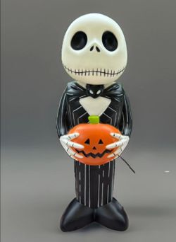 Gemmy Disney Jack Skellington Lighted Blow Mold 24" Halloween Decoration