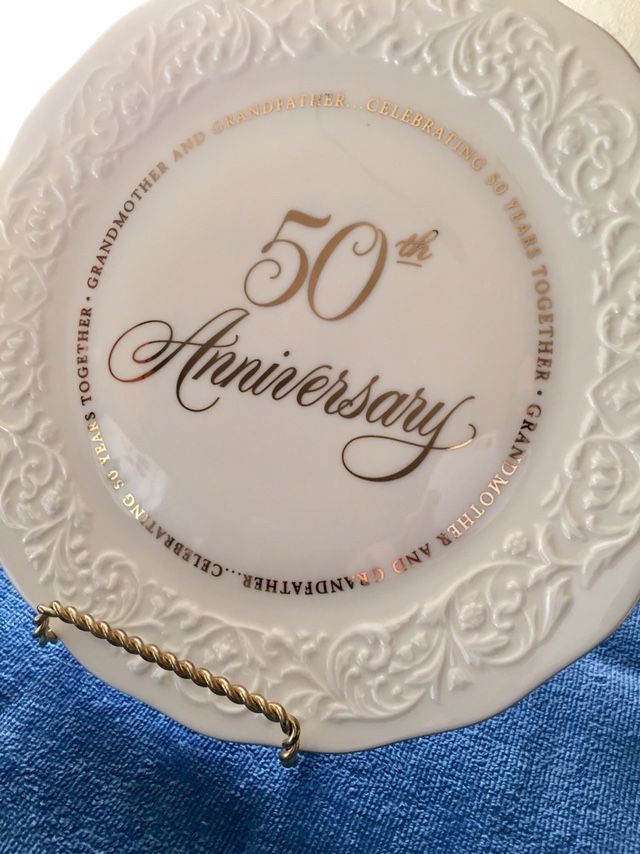50th Anniversary Plate For grandparents