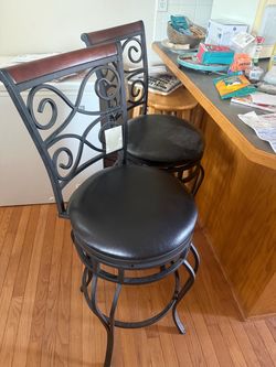Real leather stools