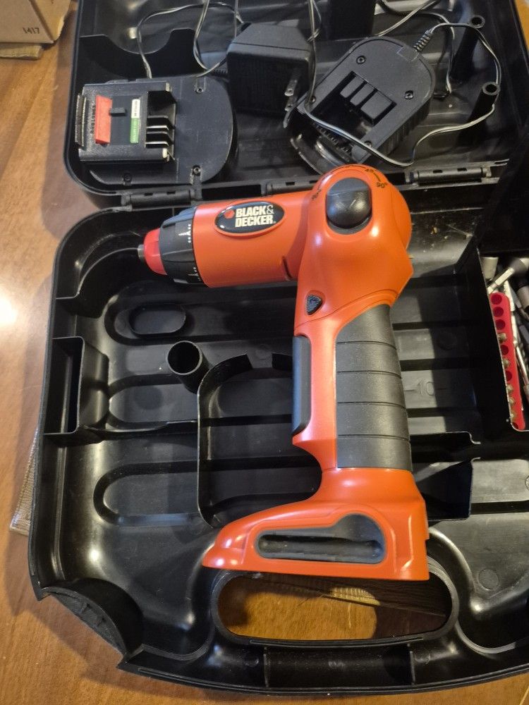 Black and decker, a cordless, twelve volt drill