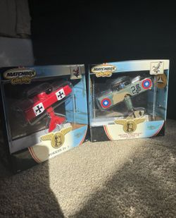 Matchbox Collectibles Planes Fokker Dr. 1 & Second Lieutenant Frank Luke Jr. Spas XIII