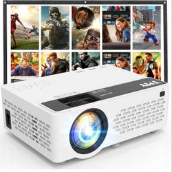 Mini Bluetooth Projector With Screen Compatible With Phones Tablets HDMI Tv Sticks-new