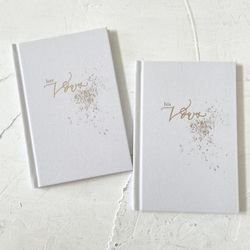Vow Books Wedding Velvet Suede Wedding Or Anniversary