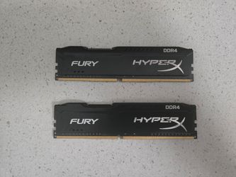 2 sticks of 8GB HyperX DDR4 Desktop RAM (16GB Total)