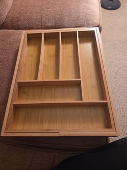 Bamboo drawer organizer