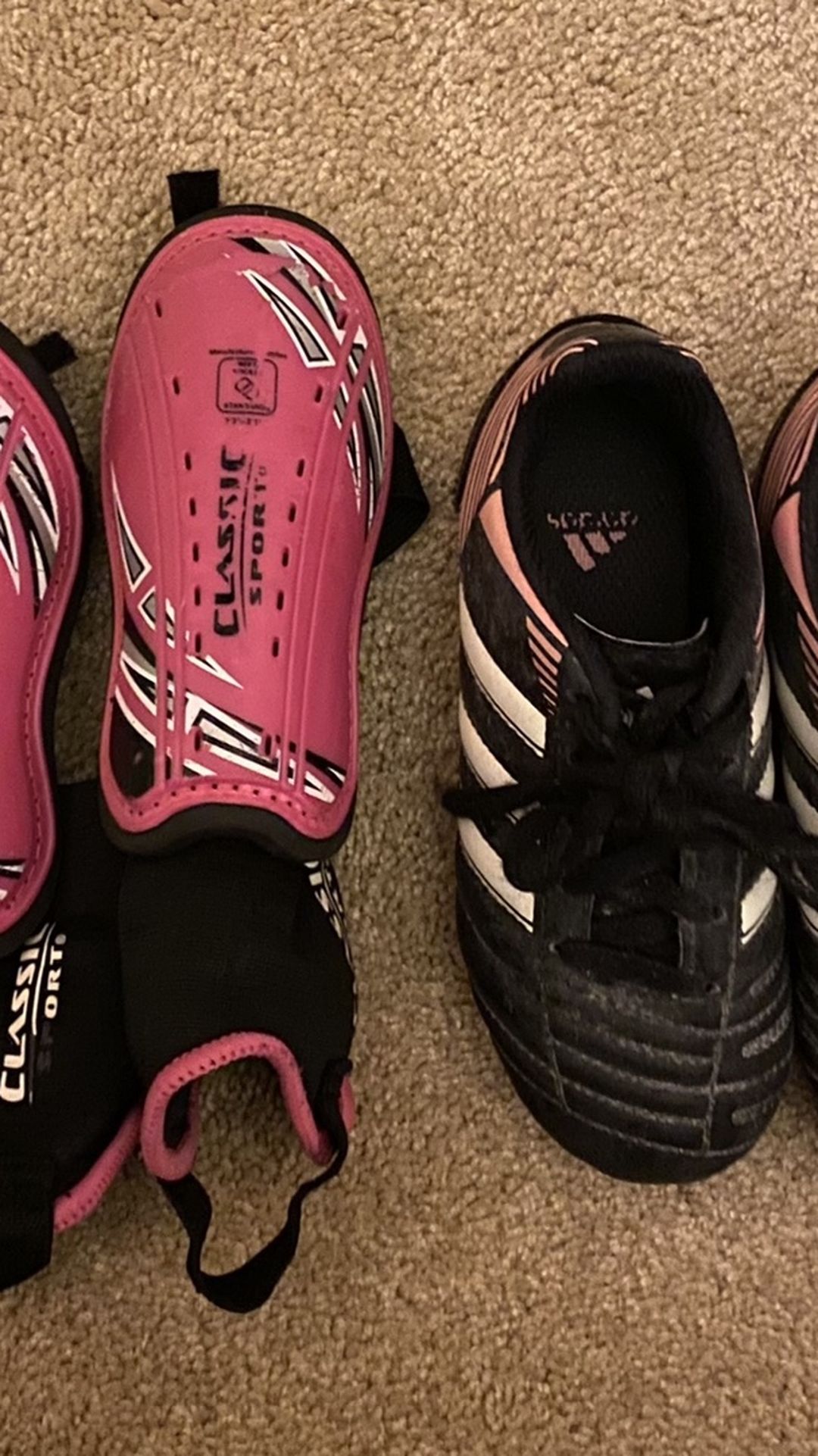 Soccer Shoes And Shin Guards Size 12