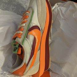 Nike LD Waffle sacai CLOT Kiss of Death Net Orange Blaze Sz 9.5