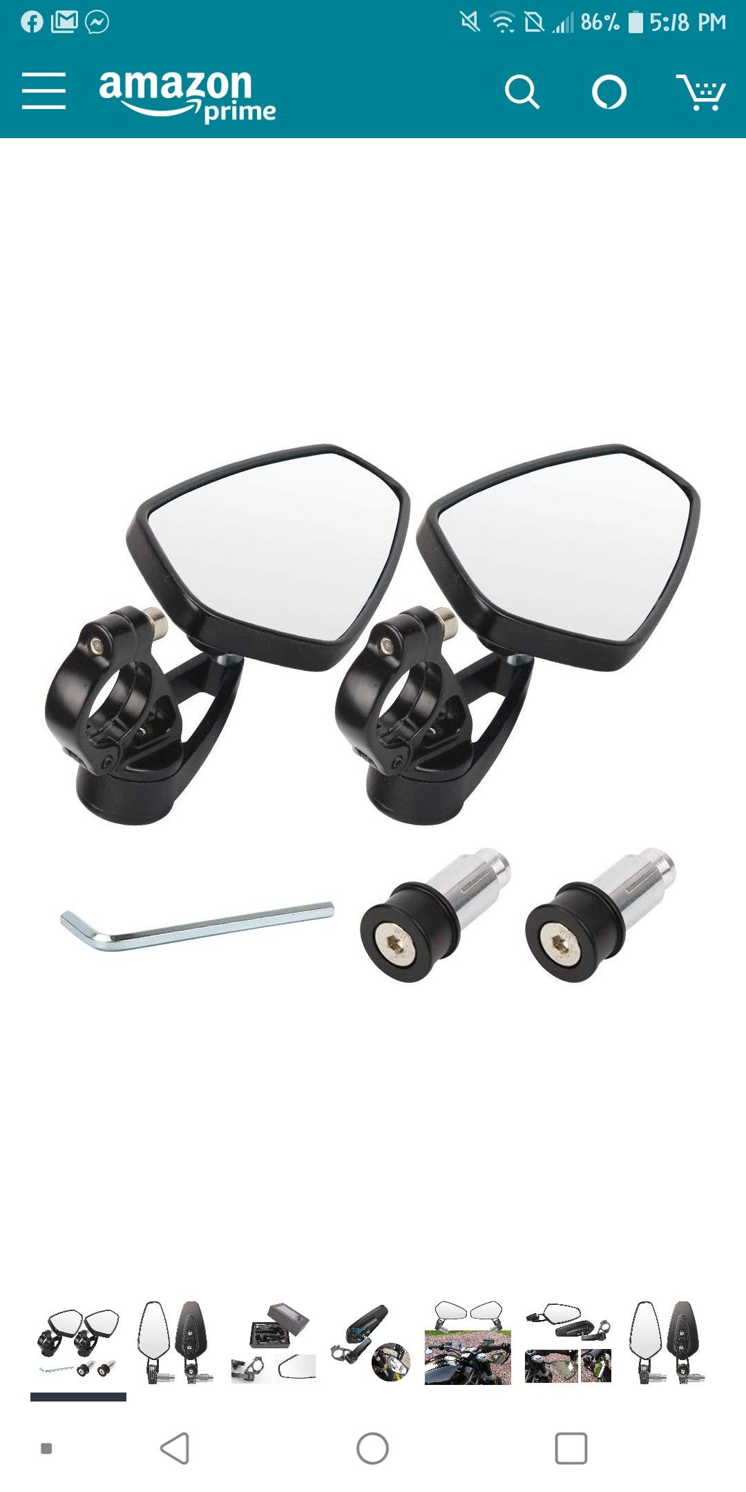 Brand new never used. Motorcycle mirrors