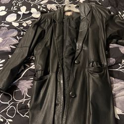 Leather trenchcoat