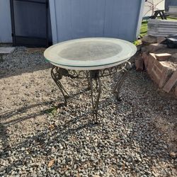 Wrought Iron Glas Table $40
