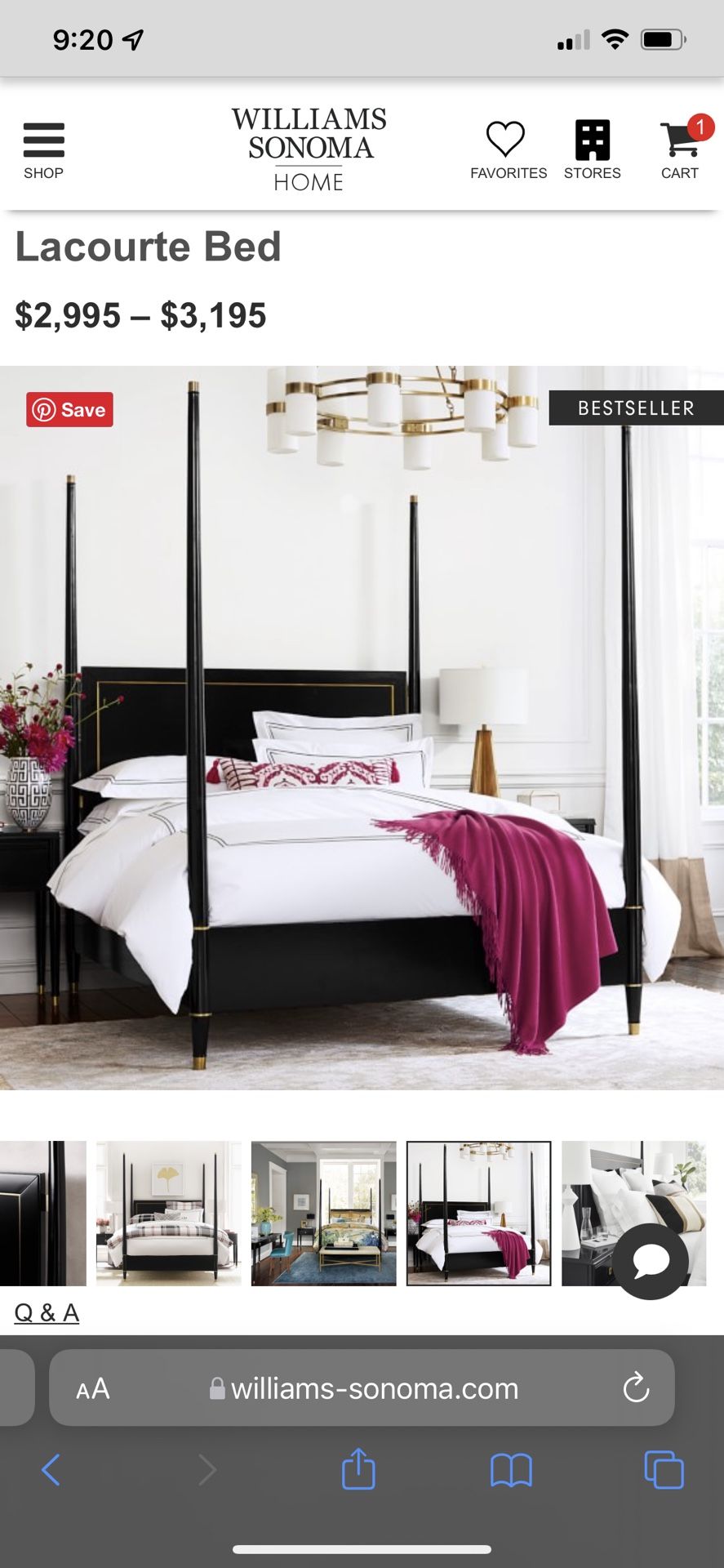 Williams Sonoma Home La Courte Bedroom Set King Bed