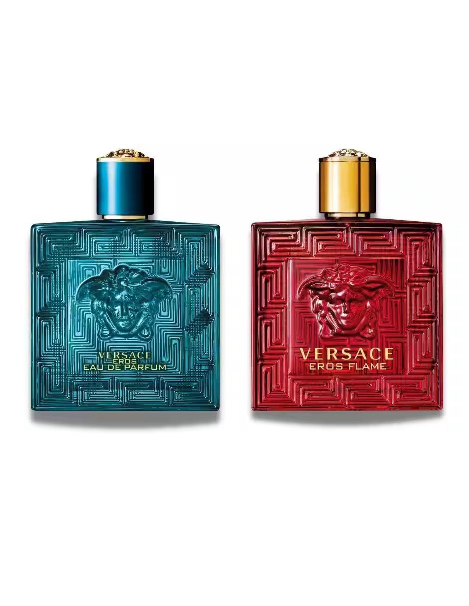 VERSACE EROS & FLAME COMBO EDP Natural Spray for Men Fragrance 3.4 oz 100 ml New