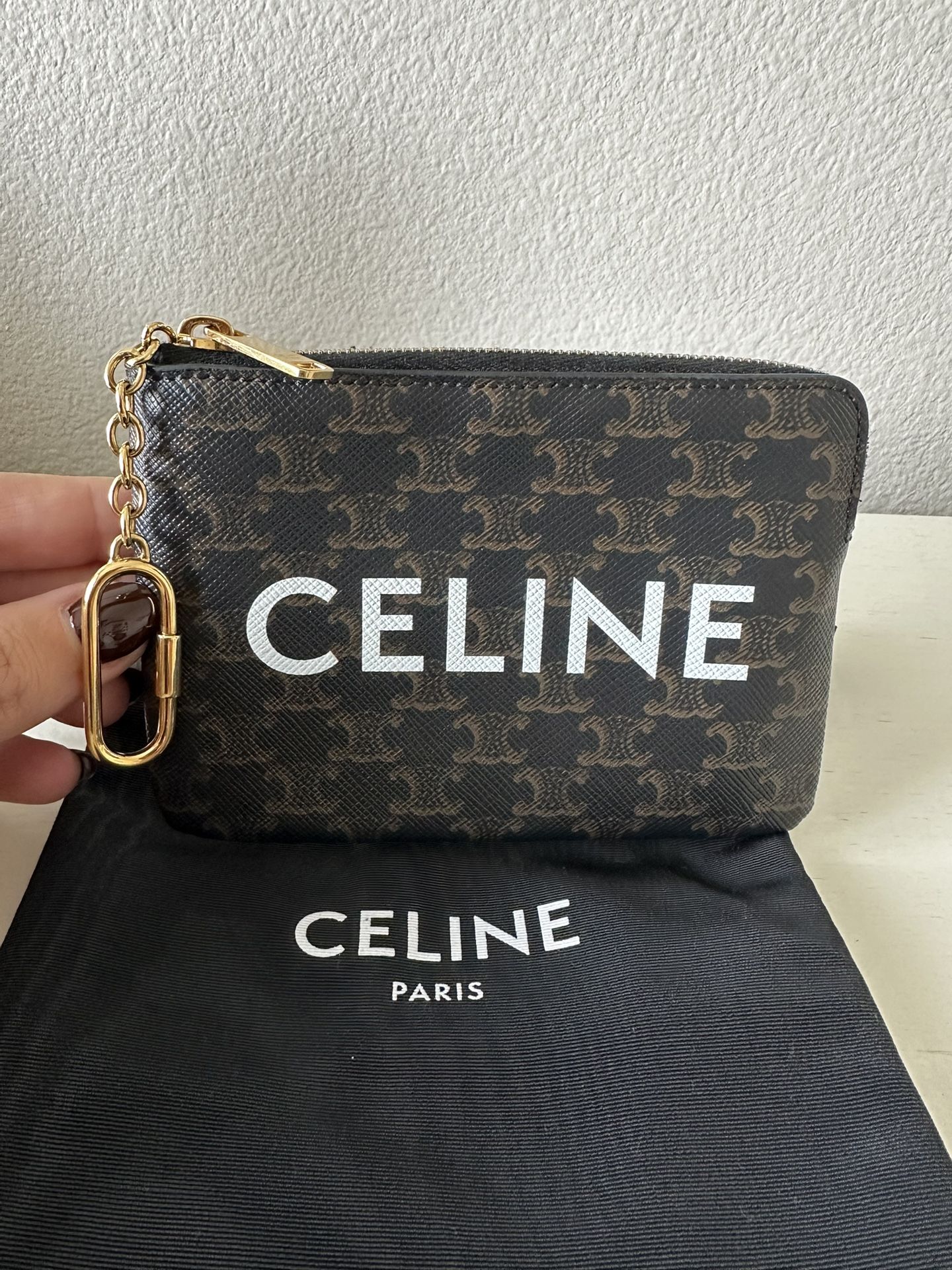 Celine keychain zipper wallet✨