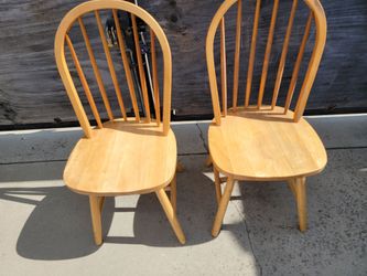 Two wooden chsirs