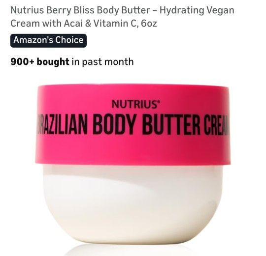 NEW NUTRIUS BRAZILIAN BODY BUTTER CREAM