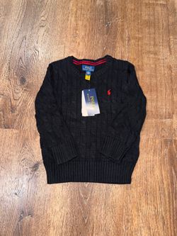 Ralph Lauren black cable knit sweater Size 4