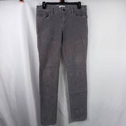 New York & Company Gray Corduroy Skinny Pants Size 6