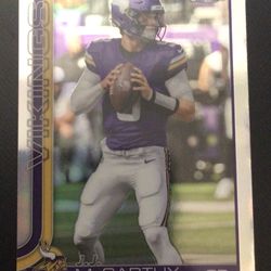 2025 Topps Chrome Football JJ McCarthy 199 Refractor Minnesota Vikings
