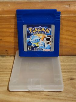 GAME BOY COLOR POKEMON BLUE VERSION WITH CASE