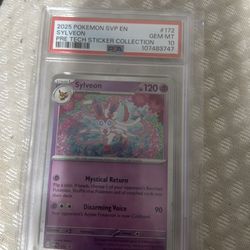 2025 Pokémon svp en sylveon pre tech sticker collection psa 10