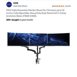 VIVO Triple Pneumatic Monitor Mount