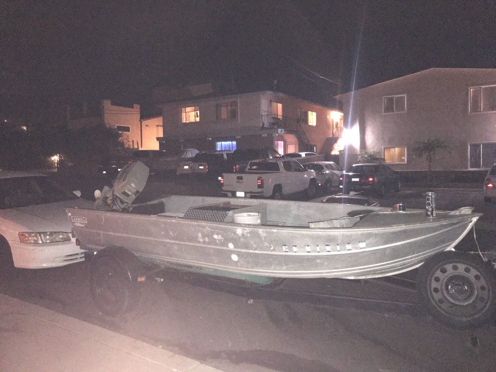 14 Ft Western Aluminum Boat And Trailer 750$